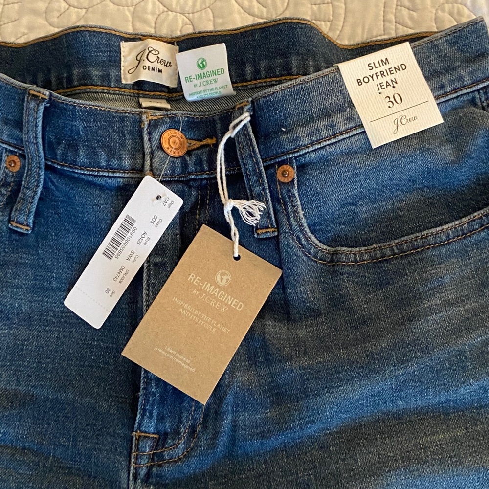NWT J. Crew raw edge jeans.
